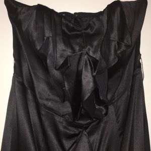Express Black Dress with Ruffle Trim